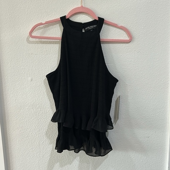 CENTRAL PARK WEST Central Park West Jane Halter Top - Black, NWT - Picture 2 of 6